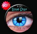 farebné šošovky Crazy Lens Blue Star